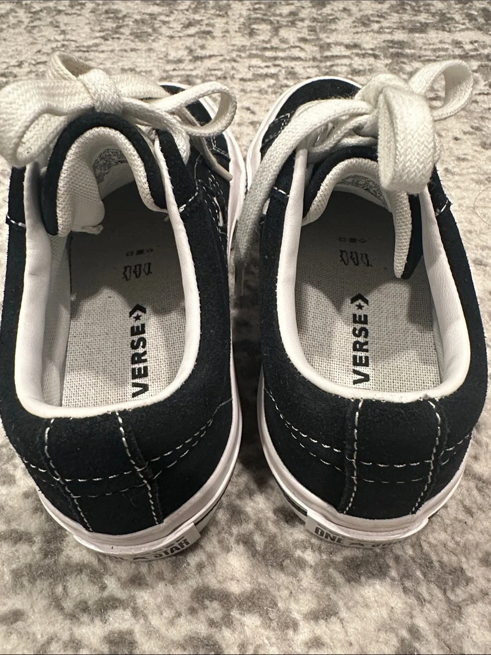 Converse Kids Black & White Star Low-Top Sneakers. Y2K. Slim retro everyday wear